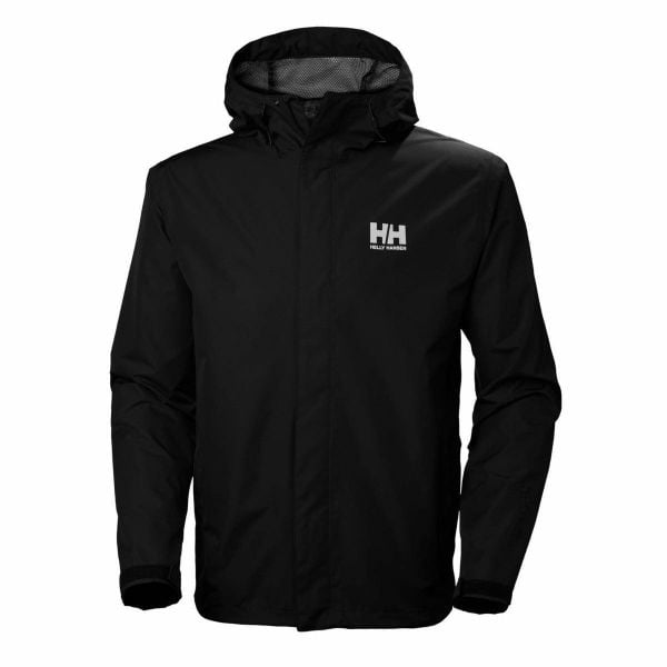 Kurtka Helly Hansen seven j. Czarne kurtki męskie Helly Hansen, s, bez wzorów, z materiału, eleganckie, z kapturem. Za 488.50 zł.