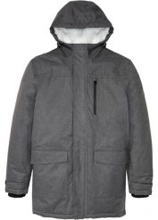 Parka funkcyjna outdoorowa z polarem barankiem. Szare parki męskie bonprix, m, bez wzorów, z polaru. Za 369.99 zł.