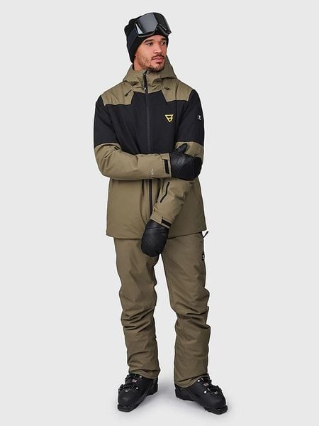 Brunotti Kurtka narciarska "Stores" w kolorze oliwkowo-czarnym rozmiar: M. Brązowe kurtki narciarskie i snowboardowe damskie BRUNOTTI, m, bez wzorów, bez kaptura, narciarskie. Za 357.63 zł.