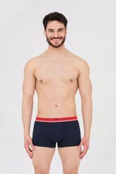 EMPORIO ARMANI Bokserki granatowe 3-pack. Niebieskie bokserki męskie Emporio Armani, bez wzorów, z bawełny. W wyprzedaży za 194.99 zł.