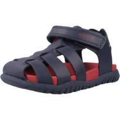 Sandały Geox Model B Sandal Fusbetto Bo Kolor Niebieski. Niebieskie sandały damskie Geox, bez wzorów, z tkaniny, bez obcasa. Za 189.99 zł.