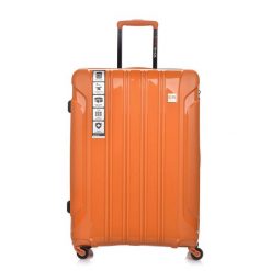 Walizka na kółkach SwissBags Tourist pomarańczowa - duża 110 l. Brązowe walizki bez wzorów, z materiału, duże. Za 521.10 zł.