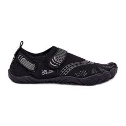 Buty Do Wody Męskie Prowater PRO-25-48-208M Czarne. Czarne buty sportowe na co dzień męskie bez zapięcia, żeglarskie. Za 124.76 zł.