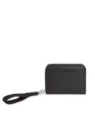 Calvin Klein Portfel Gracie K60K611688 Czarny. Czarne portfele damskie CALVIN KLEIN, bez wzorów, ze skóry. Za 209.99 zł.