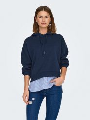 ONLY Bluza w kolorze granatowym rozmiar: S. Niebieskie bluzy z kapturem damskie Only, s. Za 140.53 zł.