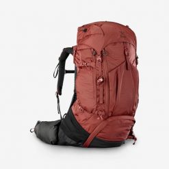 Plecak trekkingowy damski MT500 Air 55+10 l. Brązowe plecaki damskie SIMOND, bez wzorów, z poliamidu, sportowe. Za 449.99 zł.