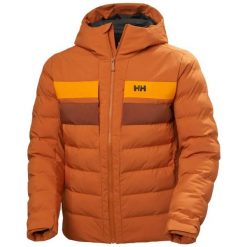 Kurtka puchowa Helly Hansen Bossanova. Brązowe kurtki narciarskie i snowboardowe damskie Helly Hansen, m, bez wzorów, z materiału, z kapturem, narciarskie. Za 1,170.50 zł.