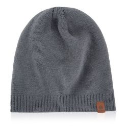 Czapka męska beanie WINTER szary. Szare czapki męskie bez wzorów. Za 23.99 zł.