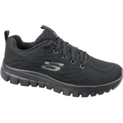 Buty do chodzenia damskie Skechers Graceful. Czarne buty sportowe na co dzień damskie Skechers, bez wzorów, z materiału, trekkingowe, Skechers Sport. Za 199.99 zł.