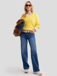 BIG STAR Sweter w kolorze żółtym rozmiar: L/XL. Żółte swetry klasyczne damskie Big Star, l, bez kołnierzyka. Za 114.99 zł.