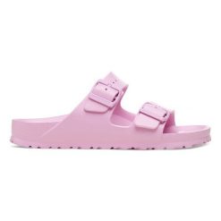 BIRKENSTOCK ARIZONA EVA FONDANT PINK Klapki damskie. Czerwone klapki damskie Birkenstock, bez wzorów, z materiału, bez obcasa. Za 179.99 zł.