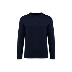 Koszulka z długim rękawem Suprima v-neck Kariban Premium. Niebieskie koszulki męskie z długim rękawem KARIBAN, m, z bawełny. Za 136.00 zł.