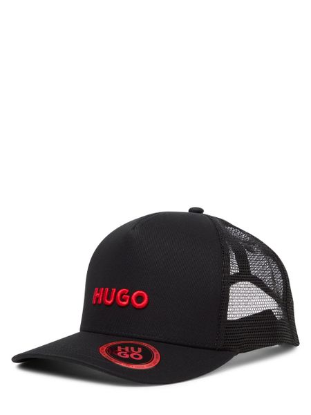 HUGO Czapka - Marsel Trucker Mężczyźni Bawełna czarny, ONE SIZE. Czarne czapki męskie Hugo, bez wzorów, z bawełny, klasyczne. Za 159.95 zł.