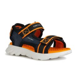 Sandały Geox J Sandal Airadyum B. Niebieskie obuwie trekkingowe damskie Geox, z syntetyku, bez zapięcia. Za 159.99 zł.