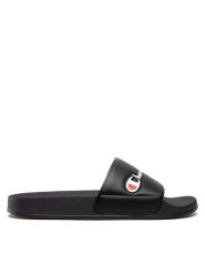 Champion Klapki Slide Varsity S21993-CHA-KK002 Czarny. Czarne klapki i japonki męskie CHAMPION, ze skóry. Za 99.99 zł.