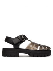 Tommy Jeans Sandały Jelly Chunky Cleat Fisherman EN02949 Czarny. Czarne sandały damskie Tommy Jeans, bez wzorów, z jeansu, bez obcasa, na płaskiej podeszwie. Za 409.99 zł.