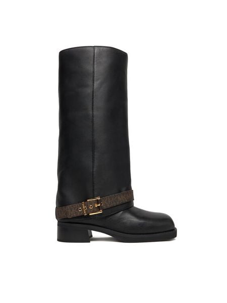 MICHAEL Michael Kors Kozaki Colby 40F5COFB6L Czarny. Czarne kozaki damskie MICHAEL Michael Kors, ze skóry, bez obcasa, na płaskiej podeszwie. Za 1,419.00 zł.