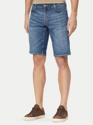 Guess Szorty jeansowe M6GD01 D0756 Niebieski Regular Fit. Niebieskie szorty męskie Guess, z aplikacjami, z bawełny. Za 394.99 zł.