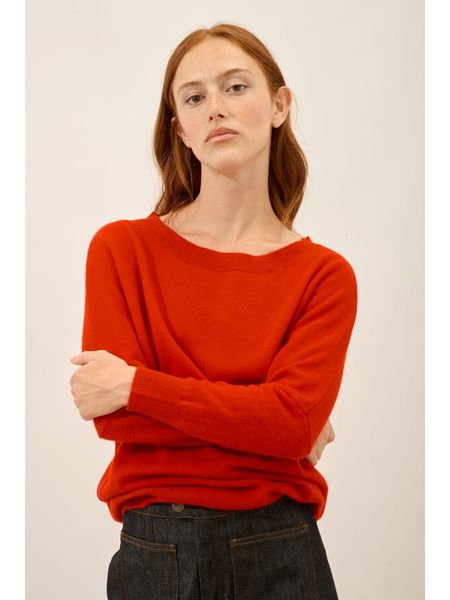 Just Cashmere Kaszmirowy sweter "Rebecca" w kolorze czerwonym rozmiar: L. Czerwone swetry klasyczne damskie Just Cashmere, l, z kaszmiru, bez kołnierzyka. Za 365.48 zł.