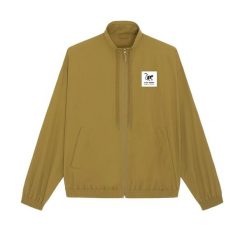 Wodoodporna kurtka męska – poliester z recyklingu (Musztardowy). Żółte kurtki męskie SURF MONKEY, l, bez wzorów, z poliesteru, sportowe, bez kaptura. Za 345.00 zł.