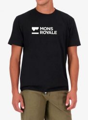 Koszulka rowerowa Mons Royale Icon Merino T-Shirt. Czarne t-shirty męskie Mons Royale, na lato, m, z elastanu, bez ramiączek, rowerowe. Za 346.49 zł.
