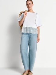 Rich & Royal Koszulka Kobiety biały, XL. Białe t-shirty damskie Rich & Royal, xl, bez wzorów, z koronki, bez kołnierzyka. Za 229.95 zł.