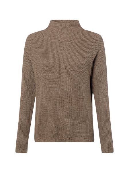 Marie Lund Sweter Kobiety Bawełna beżowy|szary, L. Brązowe swetry klasyczne damskie Marie Lund, l, z bawełny, bez kołnierzyka. Za 299.95 zł.