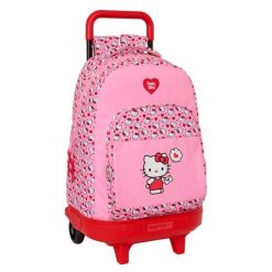 Torba szkolna z kółkami HELLO KITTY Poliester 300D. Czerwone torebki dziecięce hello kitty. Za 344.20 zł.