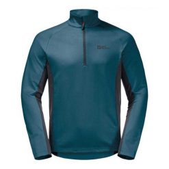 Męska Bluza Polarowa Morobbia. Niebieskie bluzy bez kaptura męskie Jack Wolfskin, m, z polaru. Za 304.99 zł.