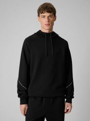 4F Bluza dresowa regular z kapturem męska - czarna 3XL. Czarne bluzy z kapturem męskie 4f, m, z dresówki. Za 199.99 zł.