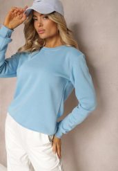 Niebieska Bluza Diyo. Niebieskie bluzy bez kaptura damskie Renee, l, z jeansu. Za 39.99 zł.