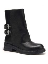 C'M Botki w kolorze czarnym rozmiar: 39. Czarne botki damskie C'M, bez obcasa, bez zapięcia. Za 174.43 zł.