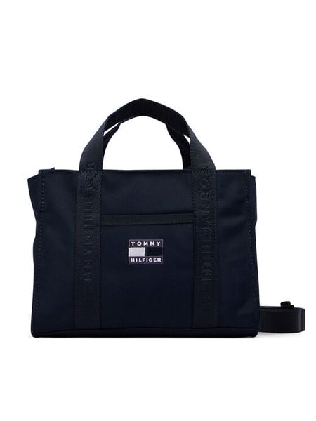 Tommy Hilfiger Torebka KA0KA00052 Granatowy. Niebieskie torebki klasyczne damskie Tommy Hilfiger, bez wzorów, z materiału, bez dodatków. Za 249.99 zł.