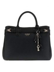 Guess Torebka "Gregoria" w kolorze czarnym - 34 x 24 x 11 cm rozmiar: onesize. Czarne torebki klasyczne damskie Guess, z aplikacjami, z materiału, bez dodatków. Za 469.99 zł.