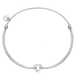 Glanzstücke München Bransoletka Serce z Srebra Sterling w srebrze Bransoletki 1 ct Damski. Szare bransoletki damskie Glanzstücke München, srebrne. Za 189.99 zł.