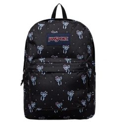 Plecak sportowo-turystyczny dla dorosłych Superbreak Backpack. Czarne plecaki damskie JanSport, bez wzorów, z materiału, sportowe. Za 119.99 zł.