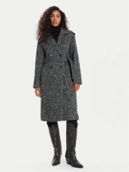 Morgan Płaszcz wełniany 242-GINCO Czarny Regular Fit. Czarne płaszcze damskie Morgan, na zimę, bez wzorów, z syntetyku. Za 969.99 zł.