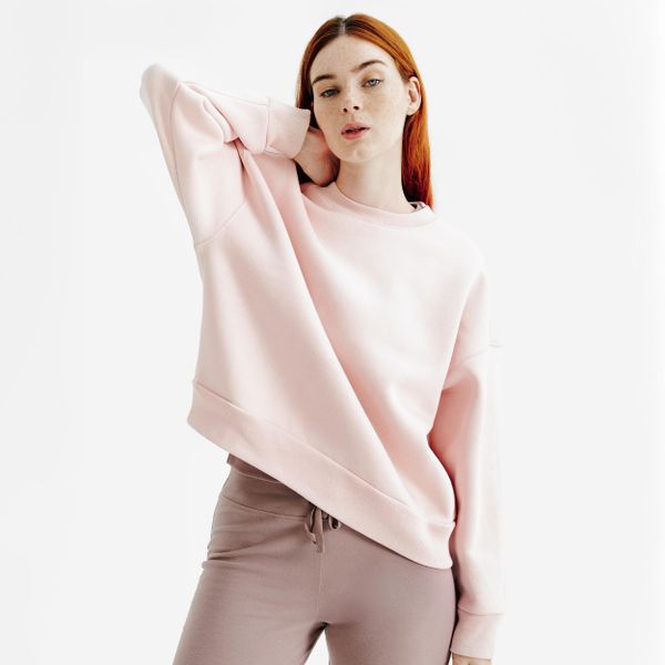 Bluza okrągły dekolt damska Elementals. Czerwone bluzy bez kaptura damskie Decathlon, s, z bawełny. Za 149.99 zł.