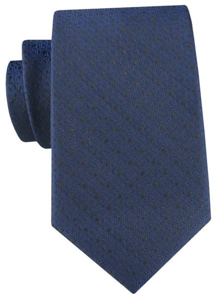Męski Krawat - Ciemnoniebieski z Czarnymi Akcentami - Angelo di Monti. Niebieskie krawaty i muchy męskie Angelo di Monti, bez wzorów, z tkaniny, eleganckie. Za 49.99 zł.