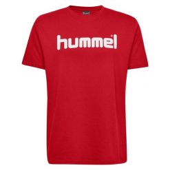 Koszulka Hummel enfant Cotton Logo. Czerwone bluzki damskie HUMMEL, m, bez wzorów, młodzieżowe, bez kołnierzyka, bez ramiączek. W wyprzedaży za 68.00 zł.