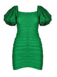 Pinko Sukienka w kolorze zielonym rozmiar: 32. Zielone sukienki damskie Pinko, bez wzorów, z koronki, bez kołnierzyka, bez ramiączek, mini. Za 219.60 zł.
