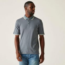Koszulka turystyczna polo męska Adryan. Szare koszulki polo męskie Regatta, m, bez wzorów, bez ramiączek. Za 168.50 zł.
