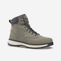 Buty turystyczne męskie Quechua NH500 skóra. Brązowe buty trekkingowe męskie QUECHUA, na zimę, ze skóry, przed kolano, bez zapięcia, trekkingowe. Za 369.99 zł.