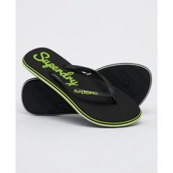 Klapki damskie Superdry Neon Rainbow Sleek japonki. Czarne klapki damskie Superdry., bez wzorów, bez obcasa. Za 78.00 zł.