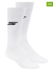 Skechers Skarpety (2 pary) w kolorze białym rozmiar: 43-46. Białe skarpetki męskie Skechers, bez wzorów, ze splotem. Za 21.99 zł.