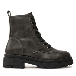 Botki Call It Spring. Szare botki damskie Call It Spring, bez obcasa, na płaskiej podeszwie, bez zapięcia. Za 359.99 zł.