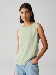 OPUS Top "Ilonki" w kolorze jasnozielonym rozmiar: 36. Zielone topy damskie Opus, bez wzorów, bez kołnierzyka. Za 114.95 zł.