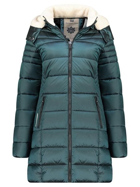 Geographical Norway Płaszcz pikowany "Carenne" w kolorze morskim rozmiar: XL. Niebieskie płaszcze damskie Geographical Norway, xl, bez wzorów. Za 300.21 zł.