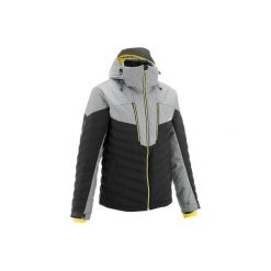 Kurtka narciarska 900 WARM męska. Czarne kurtki męskie WED'ZE, m, bez wzorów, z materiału, bez kaptura. Za 599.99 zł.