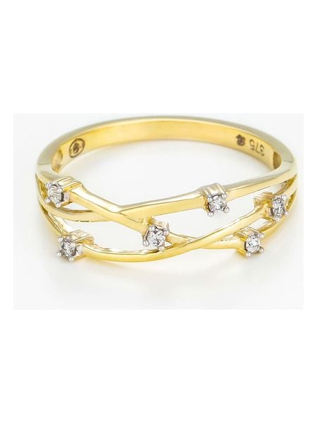 DIAMANTA Złoty pierścionek "Jolie Constellation" z diamentami rozmiar: 60. Żółte pierścionki damskie DIAMANTA, z diamentem, złote. Za 1,199.46 zł.